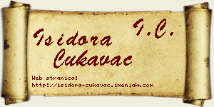 Isidora Cukavac vizit kartica